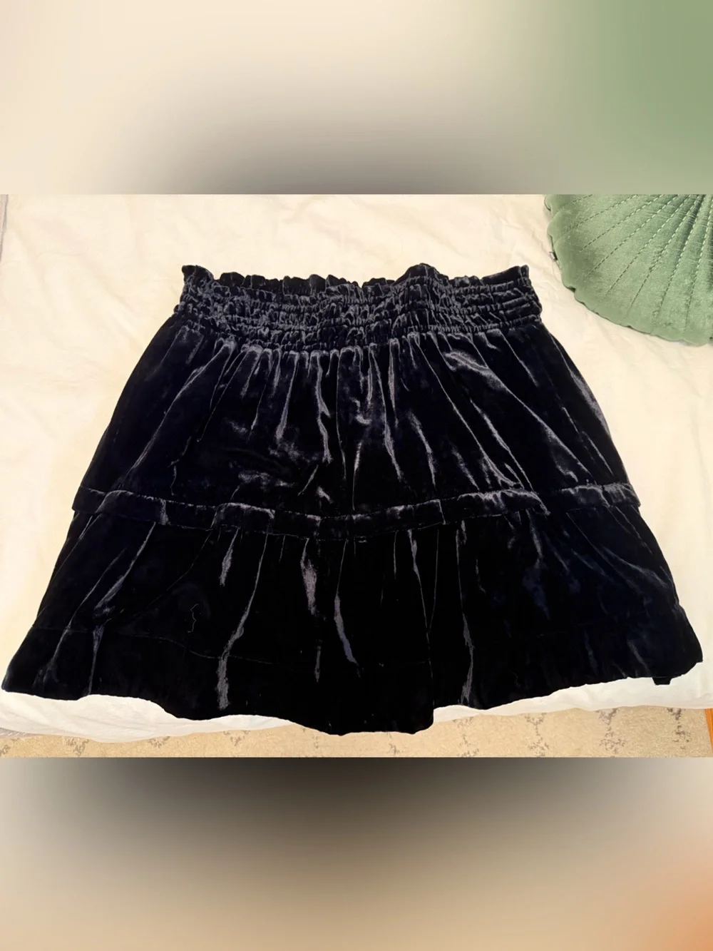 Anthropologie Somerset Velvet Mini Skirt
